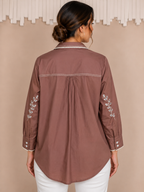 Formal embroidery shirt