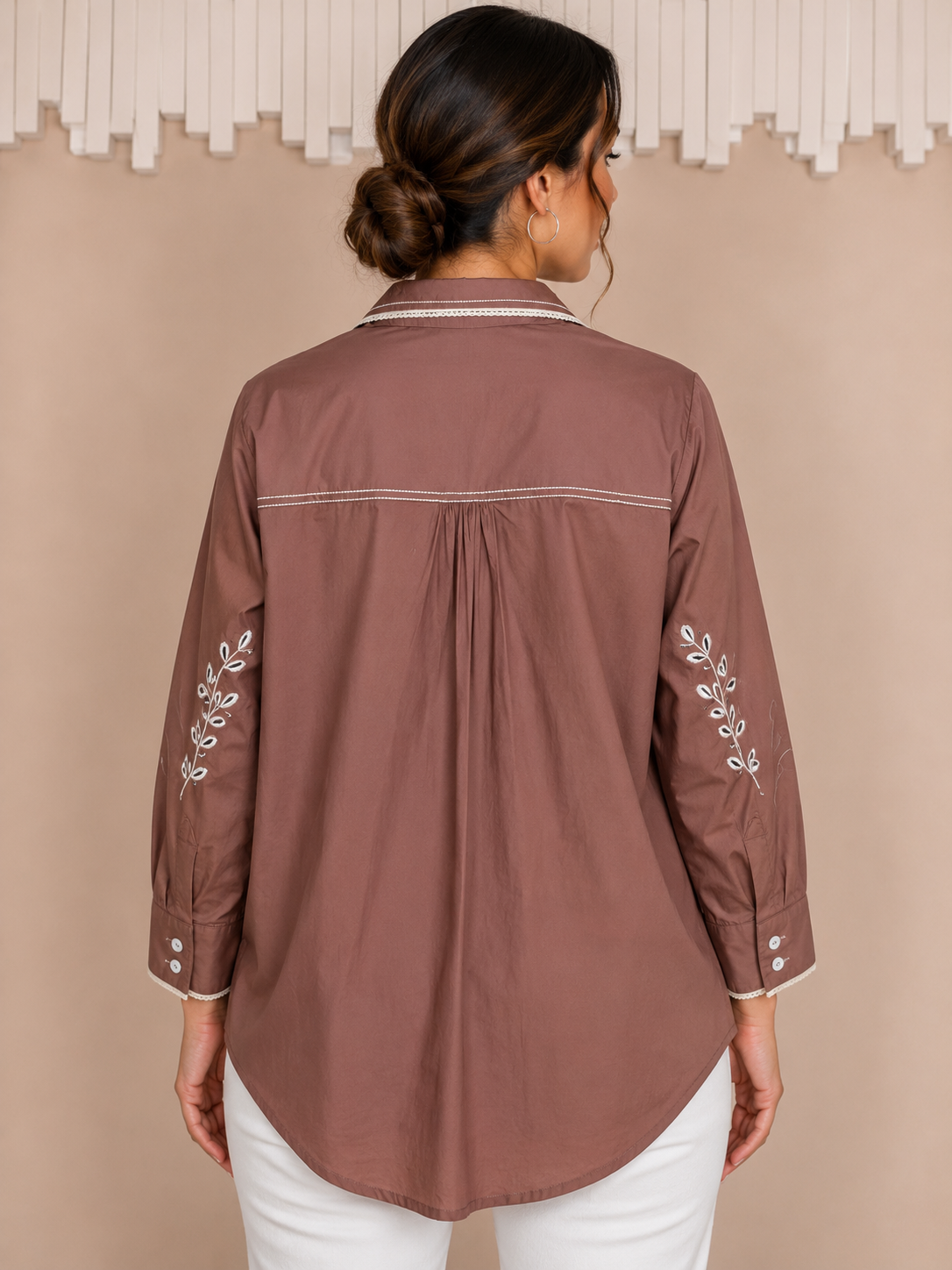 Formal embroidery shirt