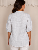 Embroidered sleeves shirt