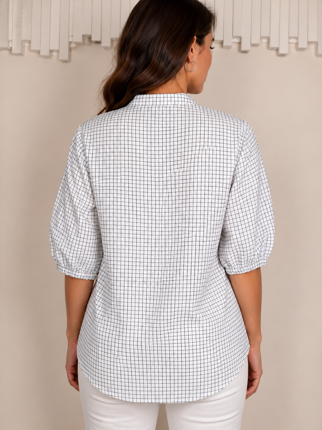 Embroidered sleeves shirt