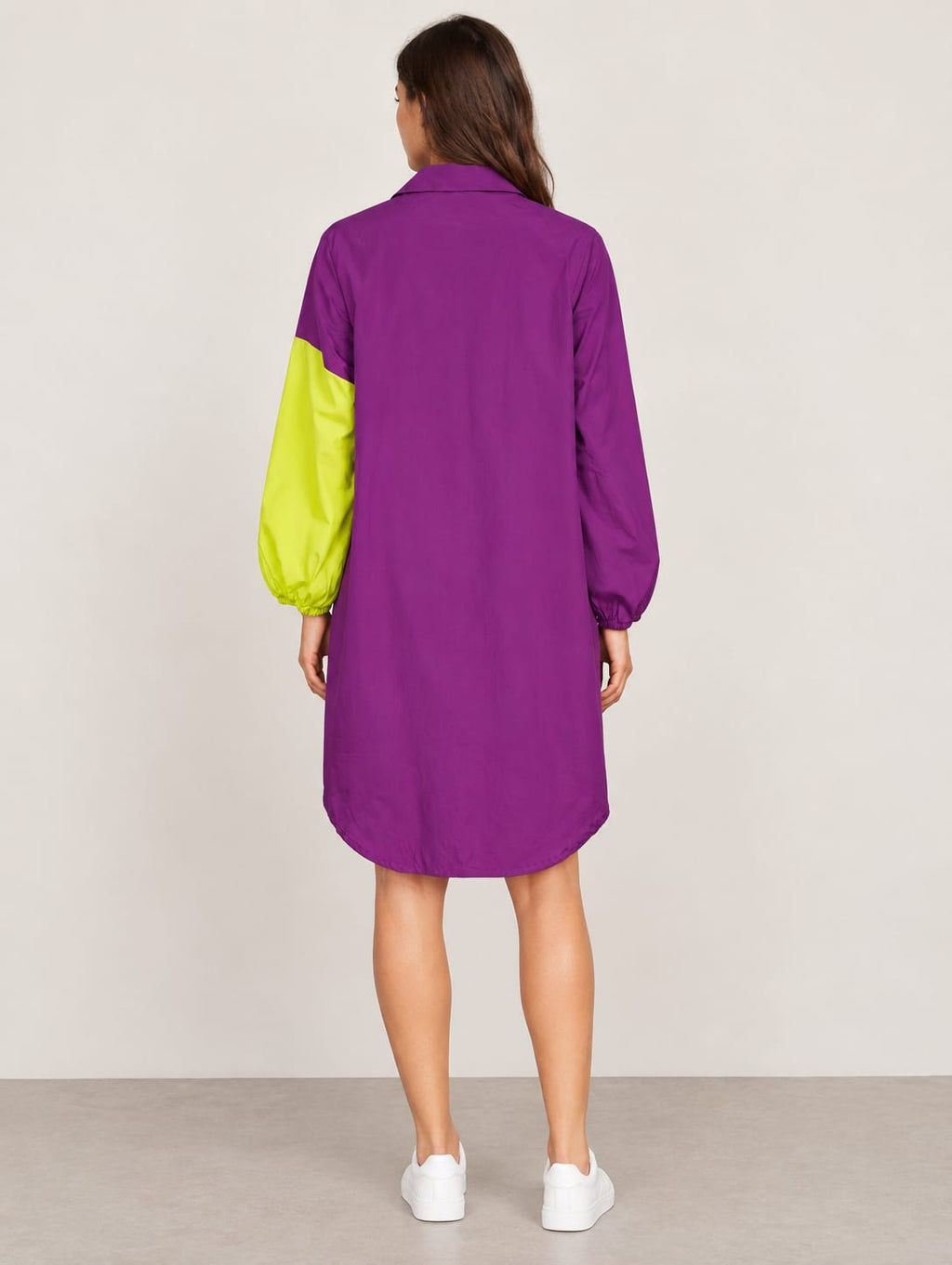 Contrast Shirt Dress
