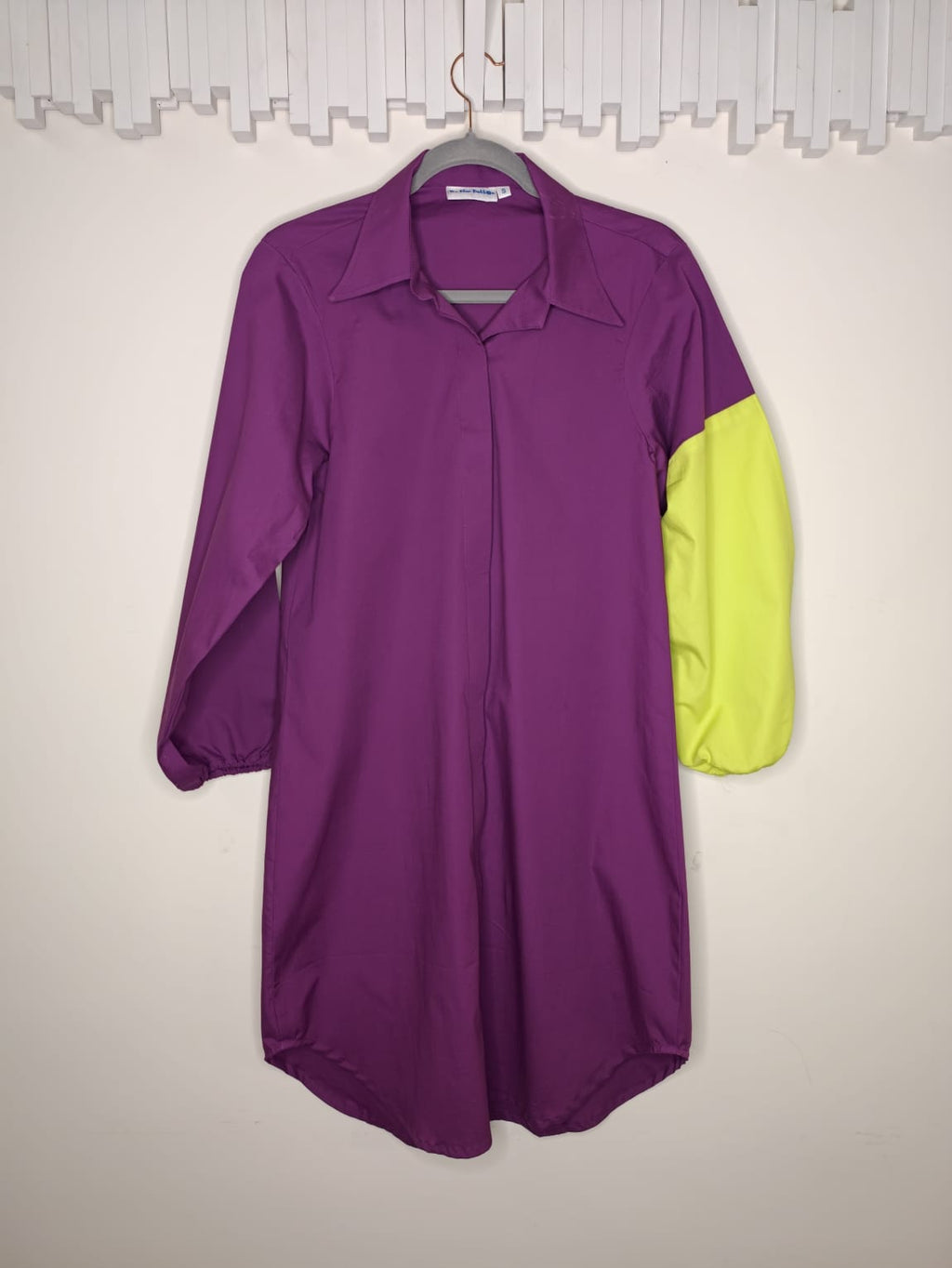 Contrast Shirt Dress