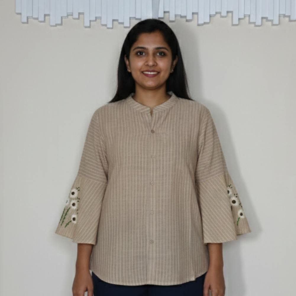 Hand Embroidery on sleeve