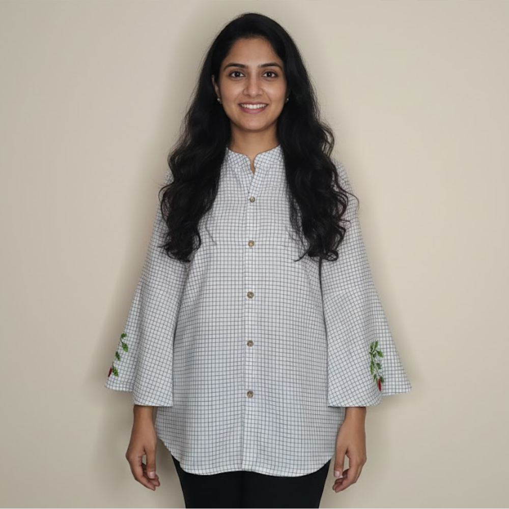 Hand Embroidery on sleeve