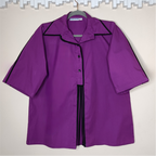 Collared top with front pleats