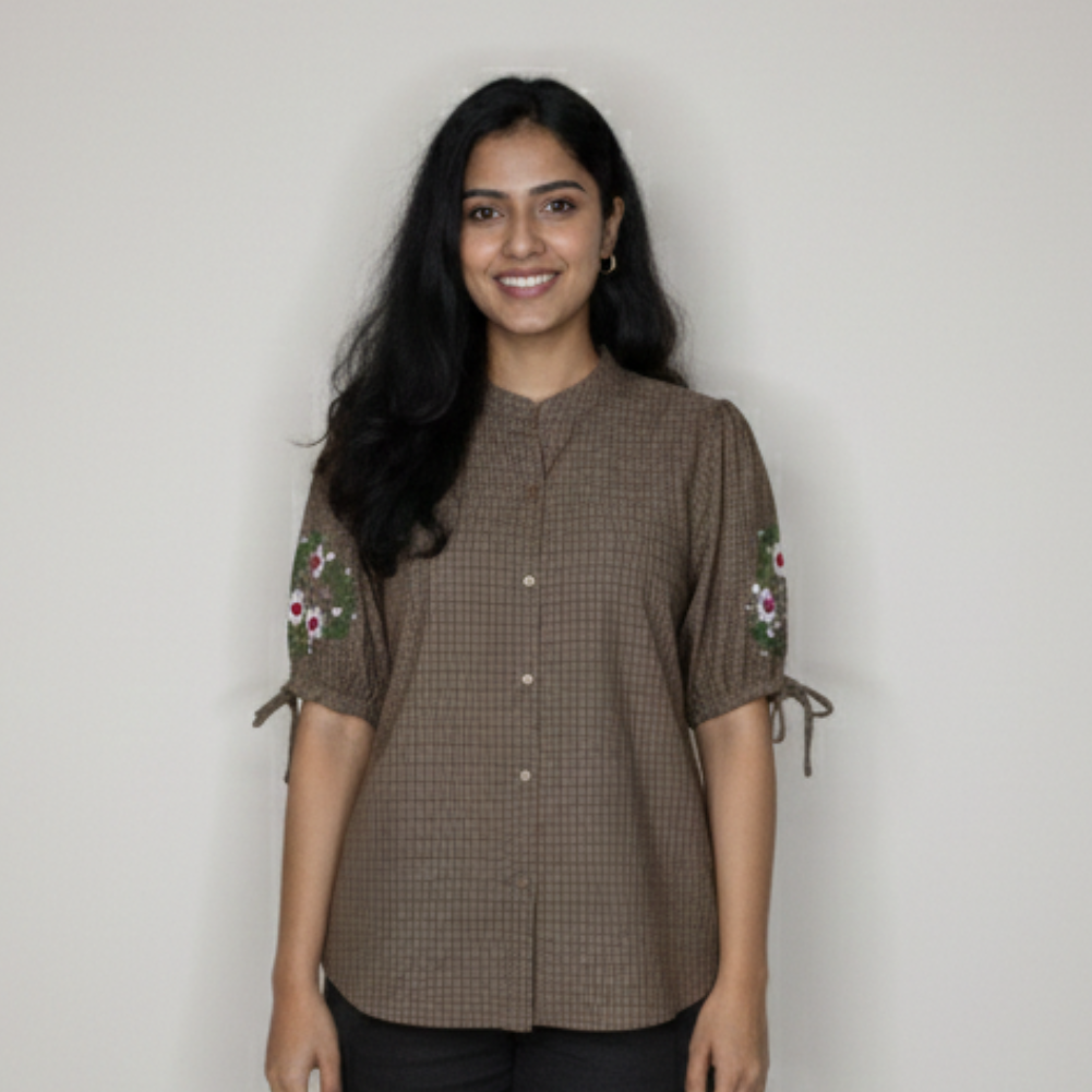 Hand Embroidery on sleeve