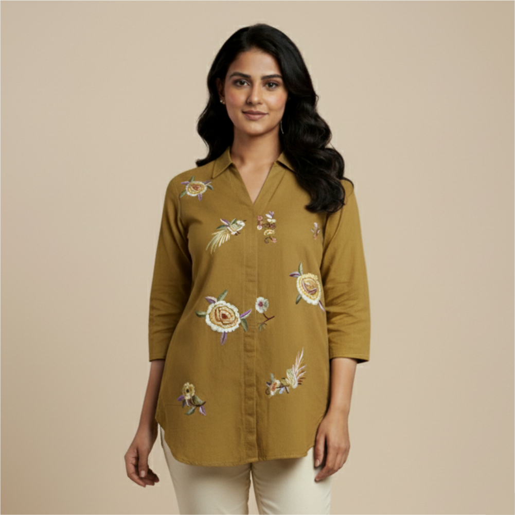 Bird & Flower Embroidery