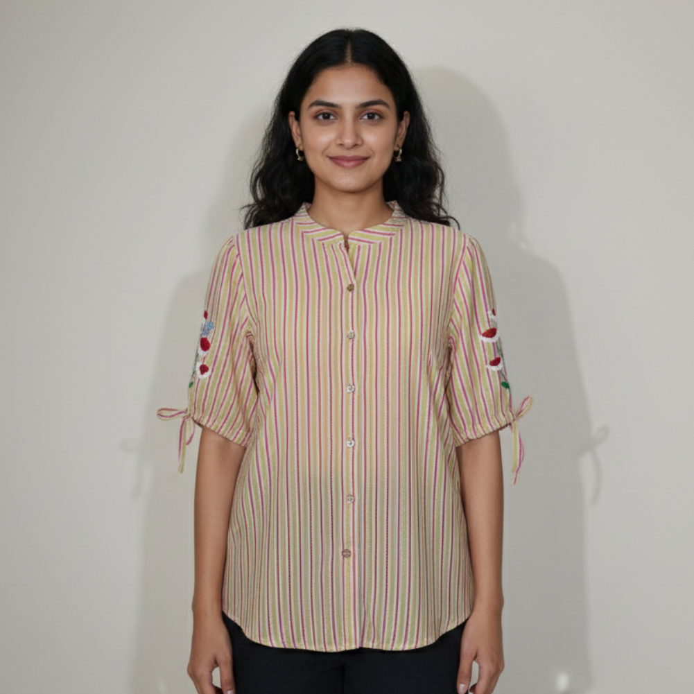 Hand Embroidery on sleeve