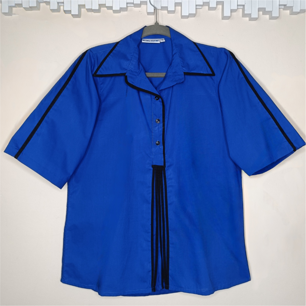 Collared top with front pleats
