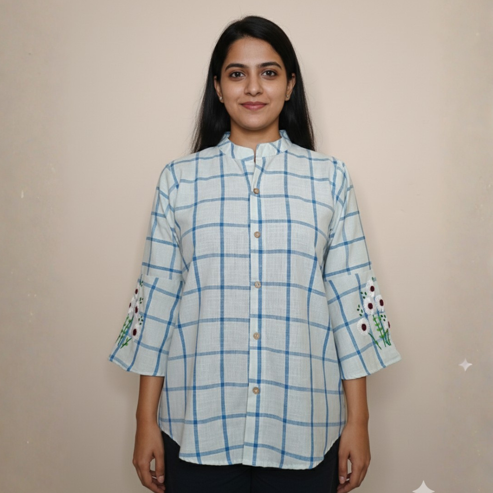 Hand Embroidery on sleeve